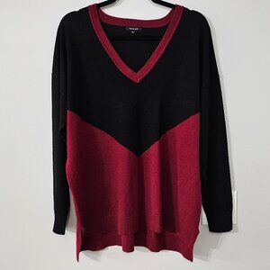Red & Black V Nevk Sweater